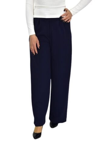 Kadın Pileli Beli Lastikli Bol Pantolon BGL-ST04252 BORDO - 42