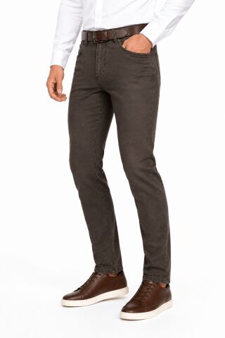 Erkek Regular Fit Jeans Pantolon 320 BGL-ST05452 KAHVE - 36