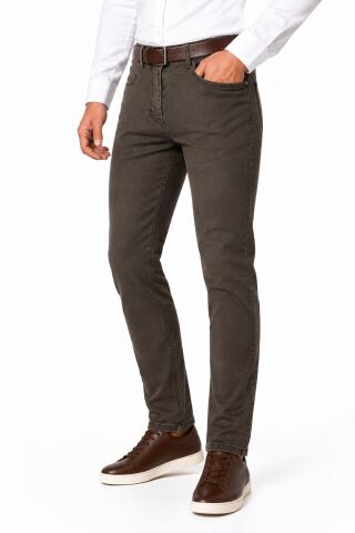 Erkek Regular Fit Jeans Pantolon 320 BGL-ST05452 KAHVE - 38