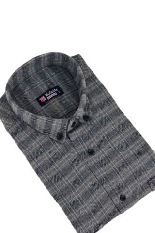 Erkek Pamuklu Kışlık Çift Cepli Kapaklı Gömlek BGL-ST03161