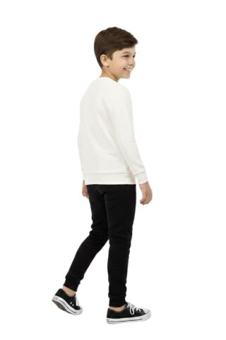 Erkek Çocuk Önü Baskılı Sweatshirt BGL-ST05245 EKRU - 7 YAŞ