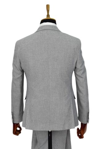 Erkek Regular Fit Yelekli Çift Yırtmaçlı Takım Elbise BGL-ST03824 MAVİ