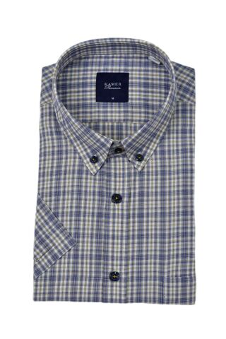 Erkek Klasik Ekose Kısa Kol Gömlek 9470 BGL-ST04578