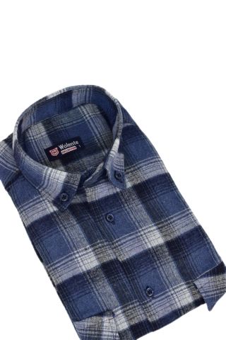 Erkek Pamuklu Kışlık Çift Cepli Kapaklı Gömlek BGL-ST03163