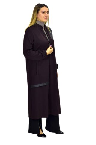 Kadın Kışlık Cepli Fermuarlı Kap Tunik BGL-ST03269 LACİVERT - 52