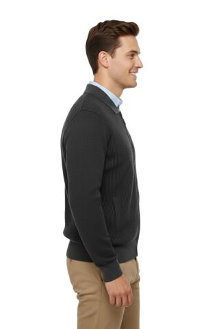 Erkek Polo Yaka Astarlı Triko Mont Fermuarlı 5208P BGL-ST05019 ANTRASİT - M