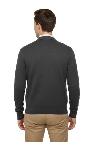 Erkek Polo Yaka Astarlı Triko Mont Fermuarlı 5208P BGL-ST05019 ANTRASİT - M