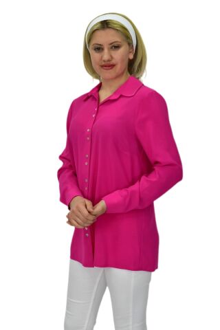 Kadın Uzun Kol Gömlek BGL-ST03719 FUŞYA - 40