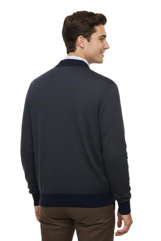 Erkek Polo Yaka Astarlı Triko Mont Fermuarlı 5208P BGL-ST05019 LACİVERT - L