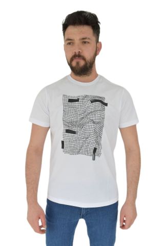Erkek Baskılı Sıfır Yaka Tişört 2383 BGL-ST02825