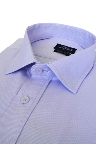 Erkek Gömlek Uzun Kol Silim Fit Armürlü BGL-ST01462 LİLA - S
