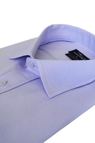 Erkek Gömlek Uzun Kol Silim Fit Armürlü BGL-ST01462 LİLA - S