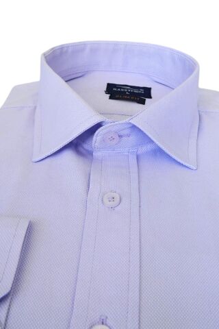 Erkek Gömlek Uzun Kol Silim Fit Armürlü BGL-ST01462 LİLA - S