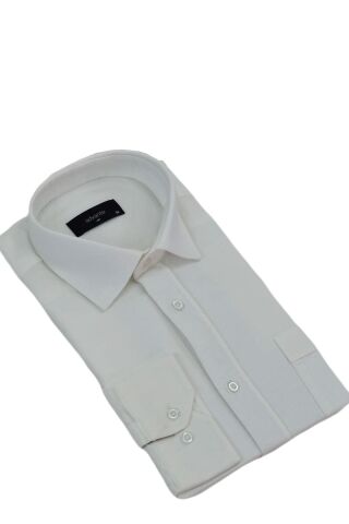 Erkek Klasik Tek Cepli Uzun Kol Gömlek BGL-ST04338 BEYAZ - 2XL
