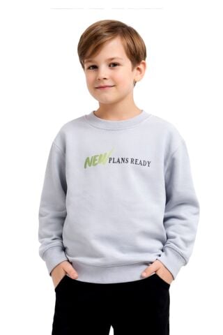 Erkek Çocuk Önü Arkası Baskılı Sweatshirt BGL-ST05239