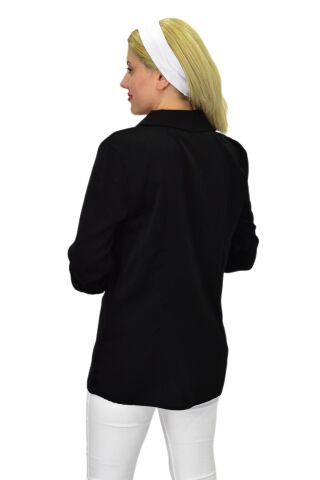 Kadın Uzun Kol Gömlek BGL-ST03719 SİYAH - 38