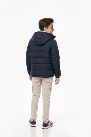 Erkek Çocuk Kapüşonlu Mont BGL-ST04885 LACİVERT - 14 YAŞ