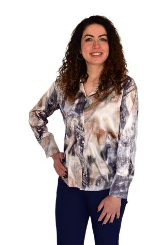 Kadın Saten Uzun Kol Gömlek BGL-ST04211