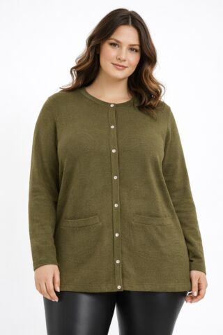 Kadın Anne Triko Hırka Kabartma Şal Desen BGL-ST05303