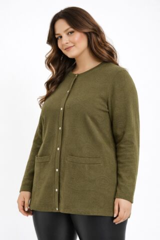 Kadın Anne Triko Hırka Kabartma Şal Desen BGL-ST05303