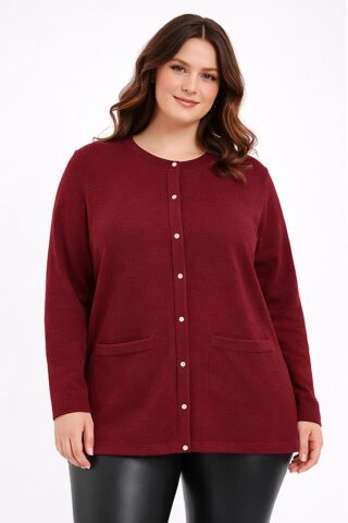 Kadın Anne Triko Hırka Kabartma Şal Desen BGL-ST05303