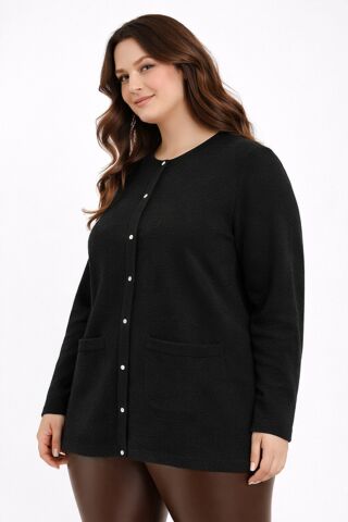 Kadın Anne Triko Hırka Kabartma Şal Desen BGL-ST05303