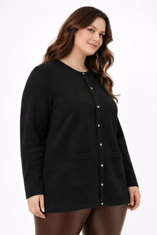 Kadın Anne Triko Hırka Kabartma Şal Desen BGL-ST05303 BORDO - XL