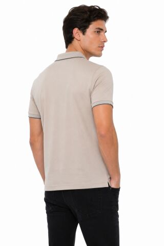 Erkek Polo Yaka Kısa Kollu Tişört Regular Kalıp T6092 BGL-ST05550 TAŞ - 2XL