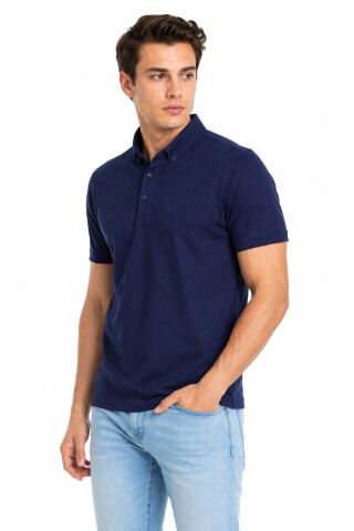 Erkek Polo Yaka Kısa Kollu Tişört Regular Kalıp T6073 BGL-ST05551