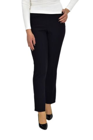 Kadın Paça Puntalı Beli Lastikli Kumaş Pantolon BGL-ST04323 KREM - 44