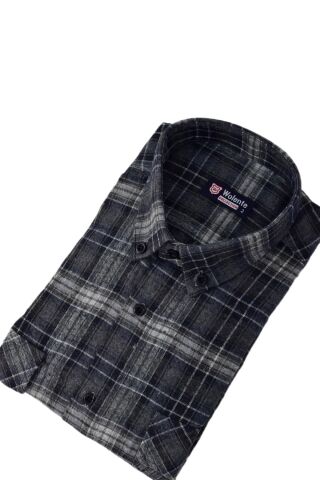 Erkek Pamuklu Kışlık Çift Cepli Kapaklı Gömlek BGL-ST03165 BORDO - S