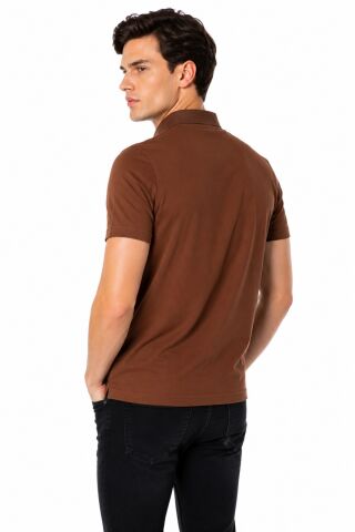 Erkek Polo Yaka Kısa Kollu Tişört Regular Kalıp T6073 BGL-ST05551 KİREMİT - 2XL