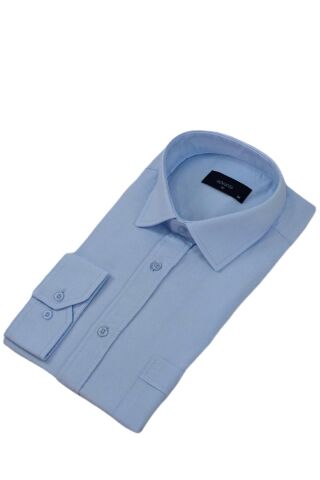 Erkek Klasik Tek Cepli Uzun Kol Gömlek BGL-ST04338 MİNT-YEŞİLİ - 2XL