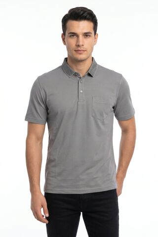 Erkek Polo Yaka Kısa Kollu Tişört Regular Kalıp T6270 BGL-ST05553