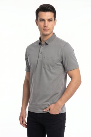 Erkek Polo Yaka Kısa Kollu Tişört Regular Kalıp T6270 BGL-ST05553