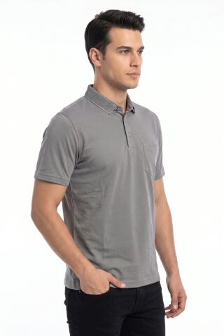 Erkek Polo Yaka Kısa Kollu Tişört Regular Kalıp T6270 BGL-ST05553
