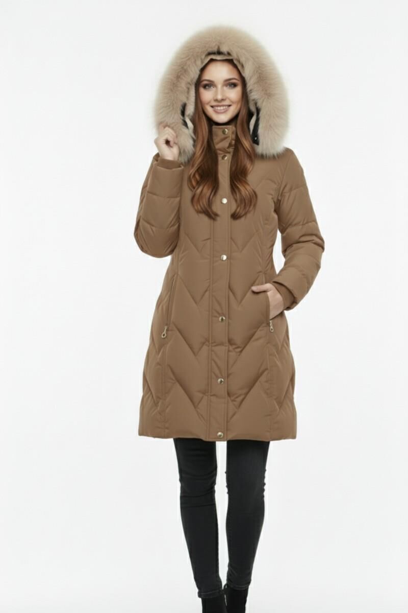 Kadın Spor Kapüşonlu İçi Peluş Mont  M5308 BGL-ST04893