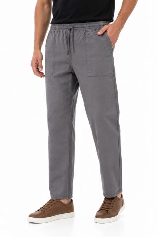 Erkek Ham Bez Lastikli %100 Natural Pamuk Pantolon BGL-ST05616 K.GRİ - 58
