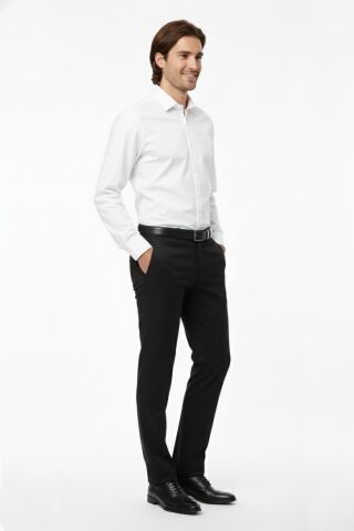 Erkek Klasik Kumaş Pantolon Likra Kumaş BGL-ST02205 SİYAH - 46