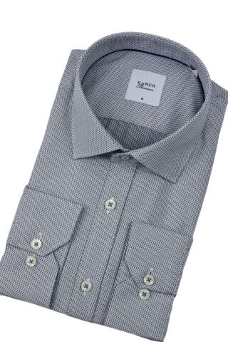 Erkek Klasik Petek Dokulu Uzun Kol Gömlek 3597 BGL-ST04401