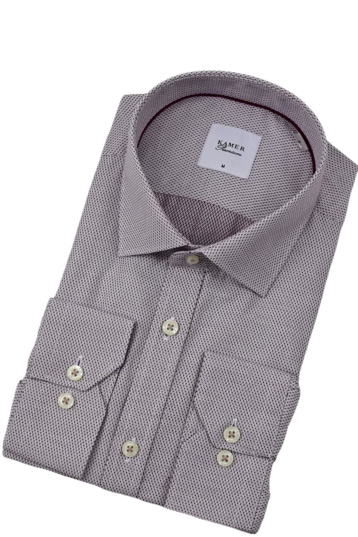 Erkek Klasik Petek Dokulu Uzun Kol Gömlek 3597 BGL-ST04401