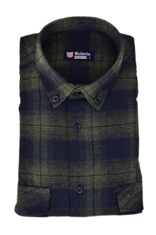 Erkek Pamuklu Kışlık Çift Cepli Kapaklı Gömlek BGL-ST03167