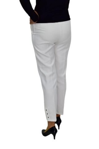 Kadın Paça Puntalı Beli Lastikli Kumaş Pantolon BGL-ST04323 KREM - 52