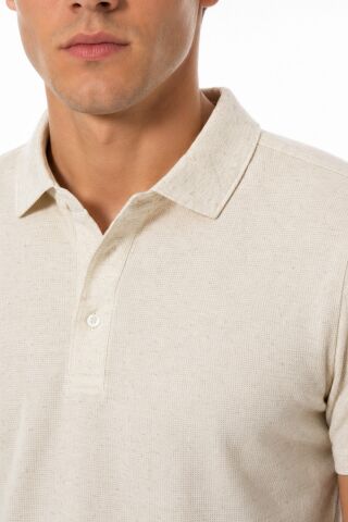 Erkek Polo Yaka Kısa Kollu Tişört Regular Kalıp T6015 BGL-ST05552 TAŞ - M