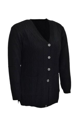 Kadın Cepli Triko  Hırka BGL-ST04128 HAKİ - 3XL