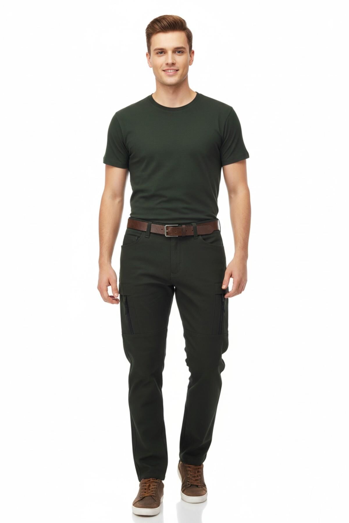 Erkek Kışlık Soft Jel Taktik İçi Polar Pantolon Regular BGL-ST05178 HAKİ - 2XL