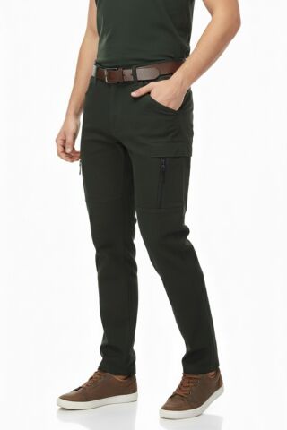 Erkek Kışlık Soft Jel Taktik İçi Polar Pantolon Regular BGL-ST05178 HAKİ - 2XL