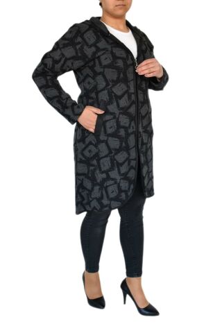 Kadın Mevsimlik Hırka Kapüşonu Fermuarlı 9393 BGL-ST02264