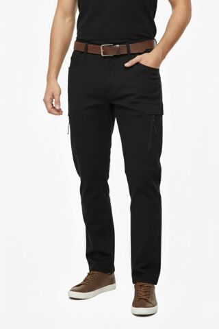 Erkek Kışlık Soft Jel Taktik İçi Polar Pantolon Regular BGL-ST05178 SİYAH - S