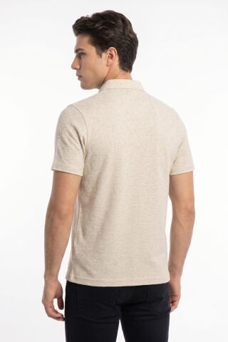 Erkek Polo Yaka Kısa Kollu Tişört Regular Kalıp T6015 BGL-ST05552 TAŞ - 2XL